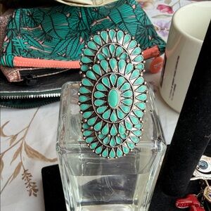 Turquoise and Silver Statement Ring